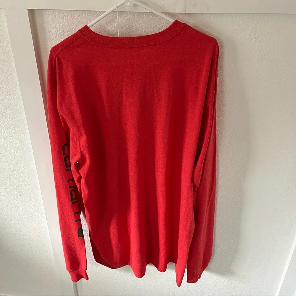 Carhartt Men's Large Tall Loose Fit Logo Long Sleeve Shirt. - Picture 6 of 8